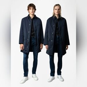 Zadig & Voltaire Mel Minimal Twill Coat, Size Medium